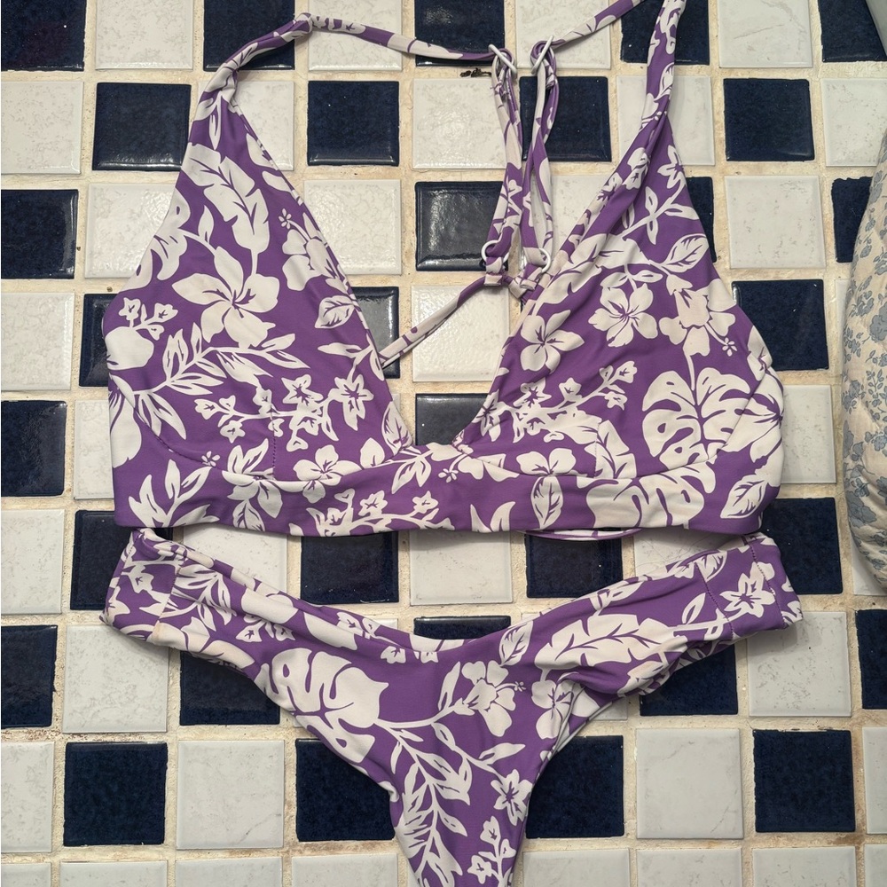 Stone Fox Swim Purple Floral Bikini
